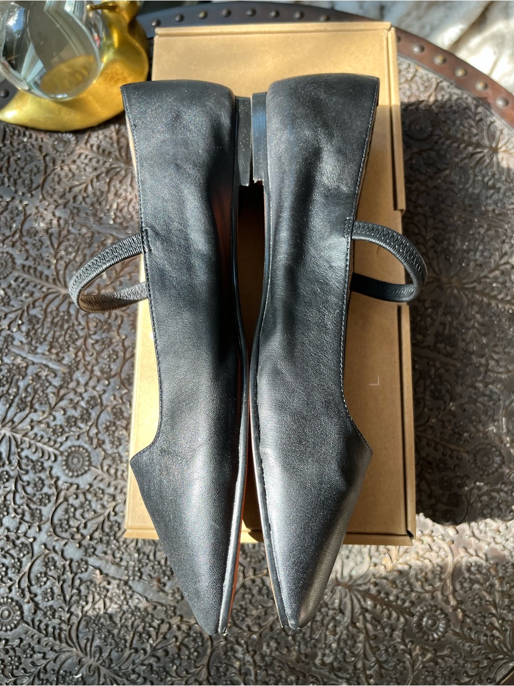 🖤MADEWELL THE GRETA LEATHER BALLET FLATS IN BLACK 9.5 - Picture 9 of 11